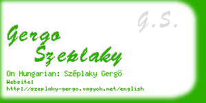 gergo szeplaky business card